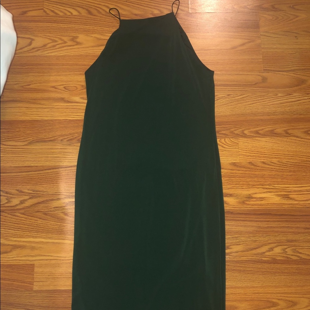 Emerald green midi dress